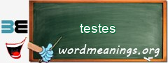 WordMeaning blackboard for testes
